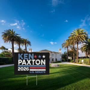 Ken Paxton 2026 U.S. Senate Distressed Flag Graphic Yard Sign