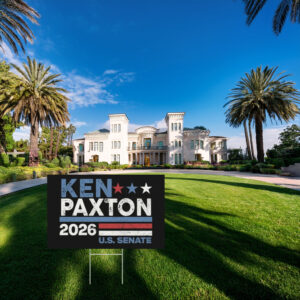 Ken Paxton 2026 U.S. Senate Distressed Flag Graphic Yard Sign