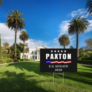 Ken Paxton U.S. Senate 2026 Waving Ribbon Flag Yard Sign