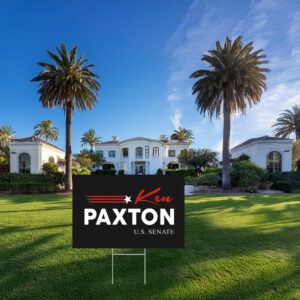 Ken Paxton U.S. Senate Campaign Yard Sign with Script Accent Sign