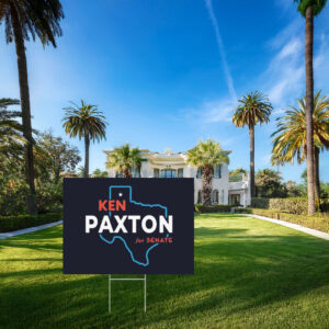 Ken Paxton for Senate Neon Style Texas 2026 Yard Sign