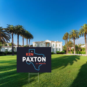 Ken Paxton for Senate Neon Style Texas 2026 Yard Sign