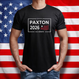 Paxton 2026 U.S. Senate Campaign Minimalist Border & Flag Tee