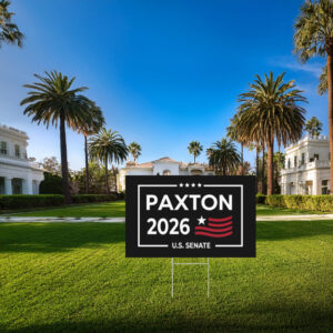 Paxton 2026 U.S. Senate Campaign Minimalist Wave Flag Yard Sign