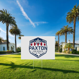 Paxton for Senate Patriotic Crest Shield Texas Yard Sign