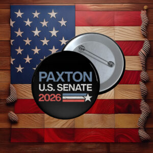 Vintage Ken Paxton for U.S. Senate 2026 Distressed Patriotic Button