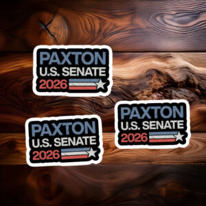 Ken Paxton for U.S. Senate 2026 Texas Support Sticker, Political Campaign Decal