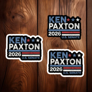 Ken Paxton for U.S. Senate Texas 2026 Election Sticker, Political Campaign Decal