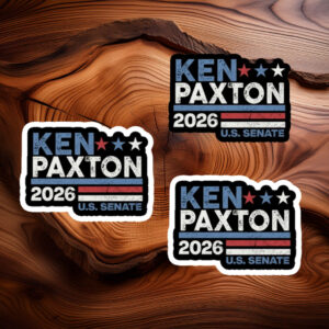 Ken Paxton for U.S. Senate Texas 2026 Election Sticker, Political Campaign Decal