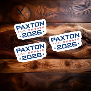 Paxton For Senate 2026 Sticker, Texas Election Campaign Decal
