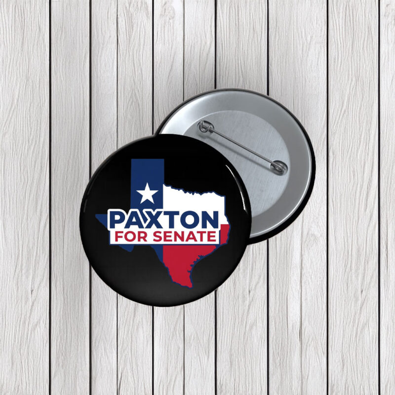 Back Ken Paxton Pin Buttons – Texas Senate Map Campaign Pins