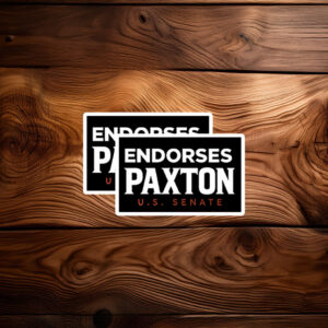 Endorses Paxton US Senate 2026 Sticker