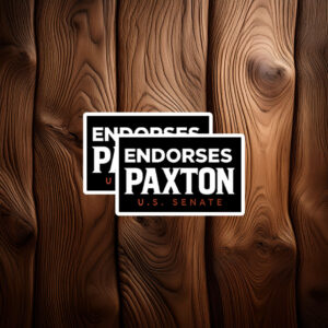 Endorses Paxton US Senate 2026 Sticker