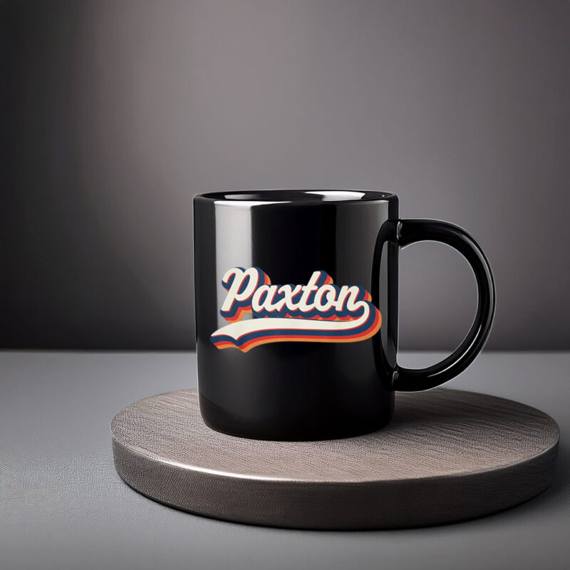 Good Vibes Paxton Mug – Retro Personalized Name Cup
