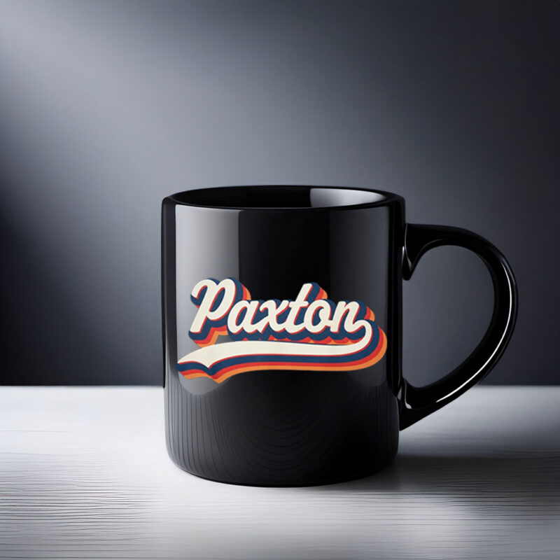 Good Vibes Paxton Mug – Retro Personalized Name Cup