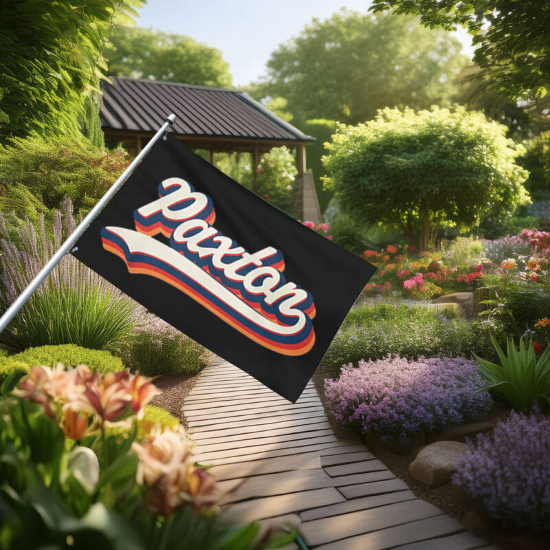 Groovy Paxton Celebration Flag – Retro Personalized Name Banner