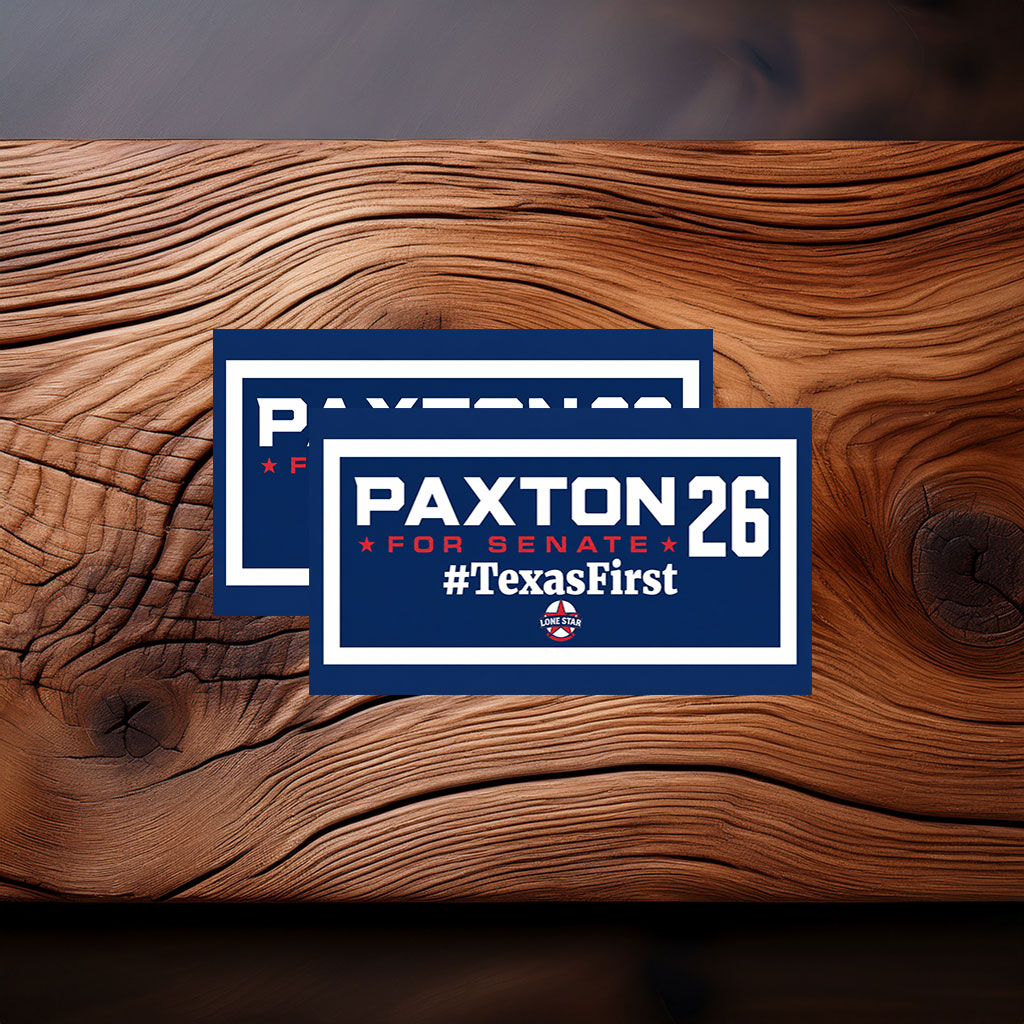 Ken Paxton 2026 Sticker - Texas First Senate Bumper Decal