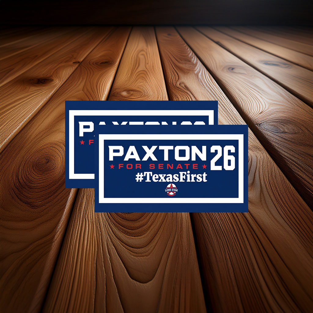 Ken Paxton 2026 Sticker - Texas First Senate Bumper Decal