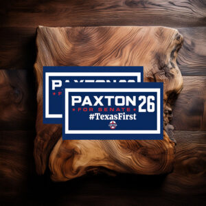 Ken Paxton 2026 Sticker - Texas First Senate Bumper Decal