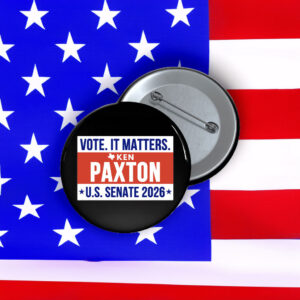 Ken Paxton For Senate Texas 2026 Button