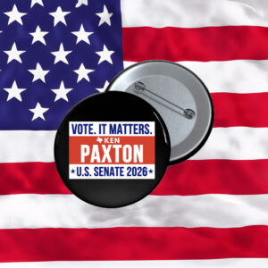 Ken Paxton For Senate Texas 2026 Button