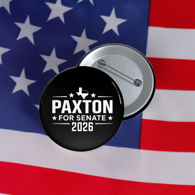 Ken Paxton For Senate Texas 2026 Button – Political Campaign Pin
