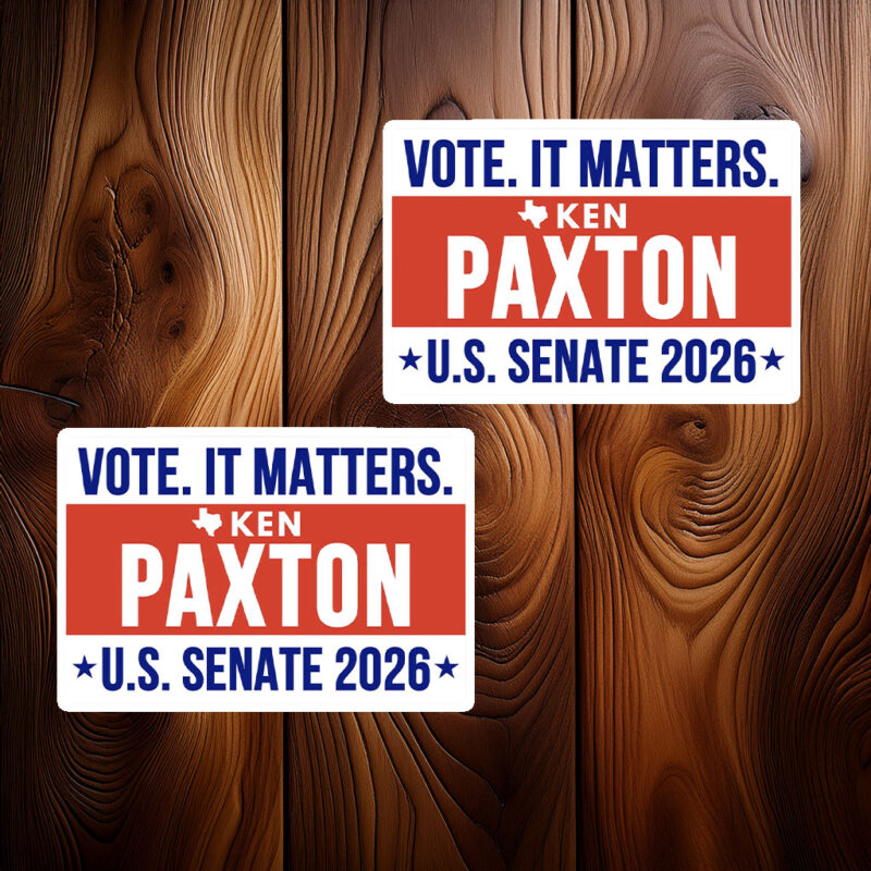 Ken Paxton For US Senate 2026 Bumper Sticker - Texas Decal