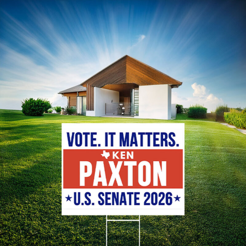 Ken Paxton For US Senate 2026 Yard Sign - Texas Election Outdoor Lawn Sign
