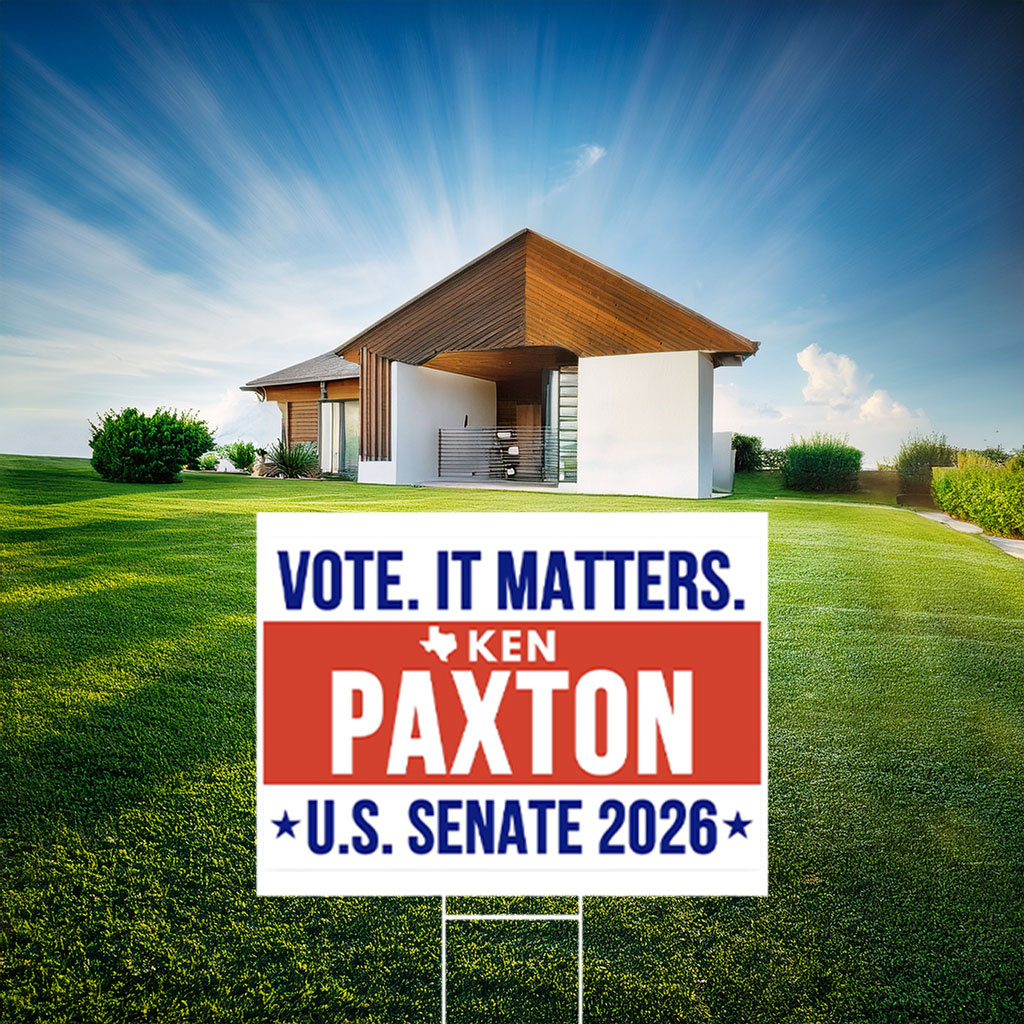 Ken Paxton For US Senate 2026 Yard Sign - Texas Election Outdoor Lawn Sign