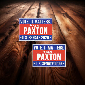 Ken Paxton US Senate 2026 Sticker - Vote It Matters Vinyl Decal