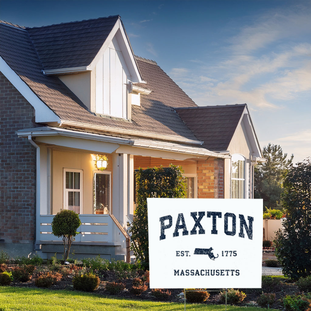 Paxton MA Athletic Heritage Yard Sign – Massachusetts Hometown Sign