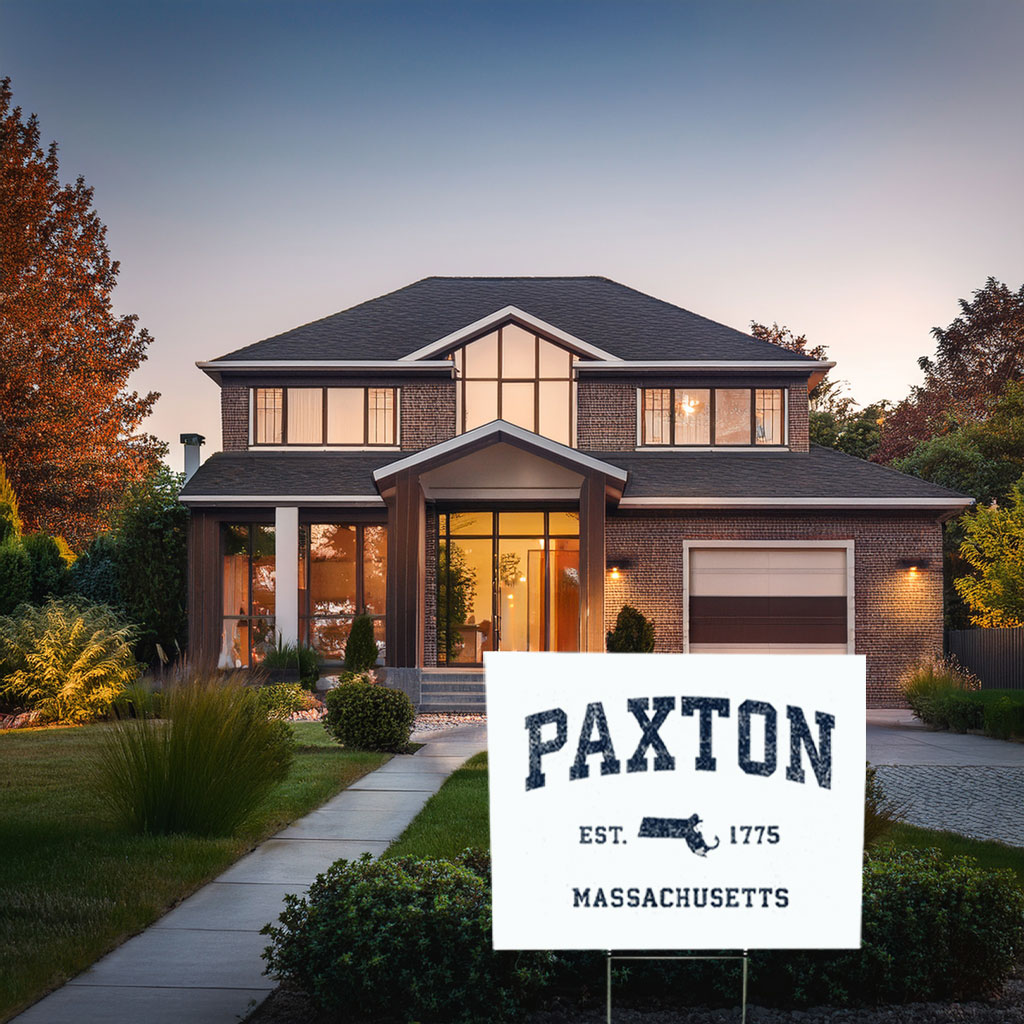 Paxton MA Athletic Heritage Yard Sign – Massachusetts Hometown Sign