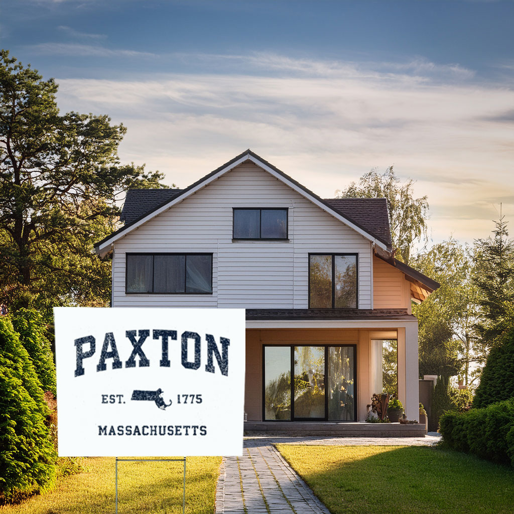 Paxton MA Athletic Heritage Yard Sign – Massachusetts Hometown Sign