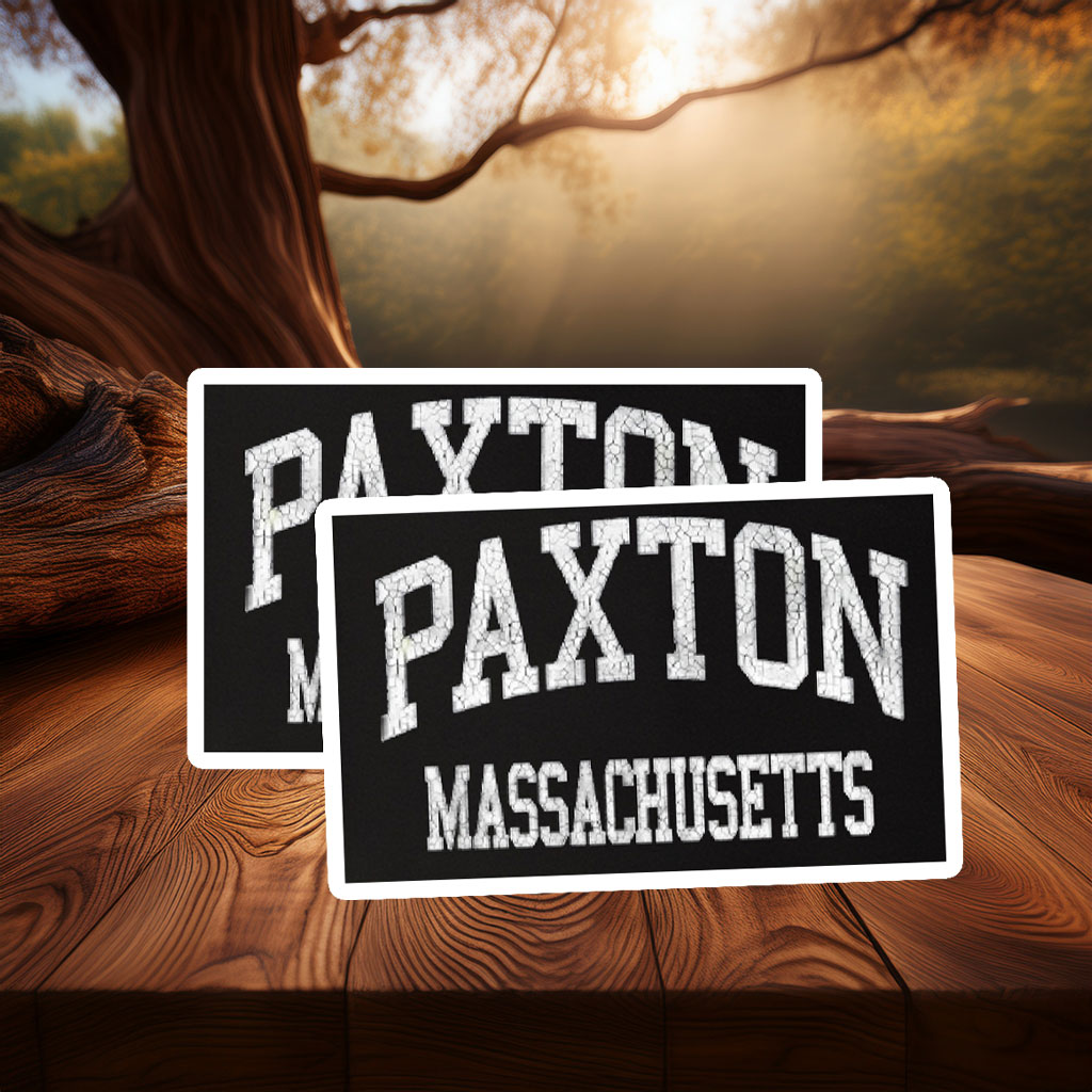 Paxton MA Hometown Sticker – Vintage Athletic Sports Decal