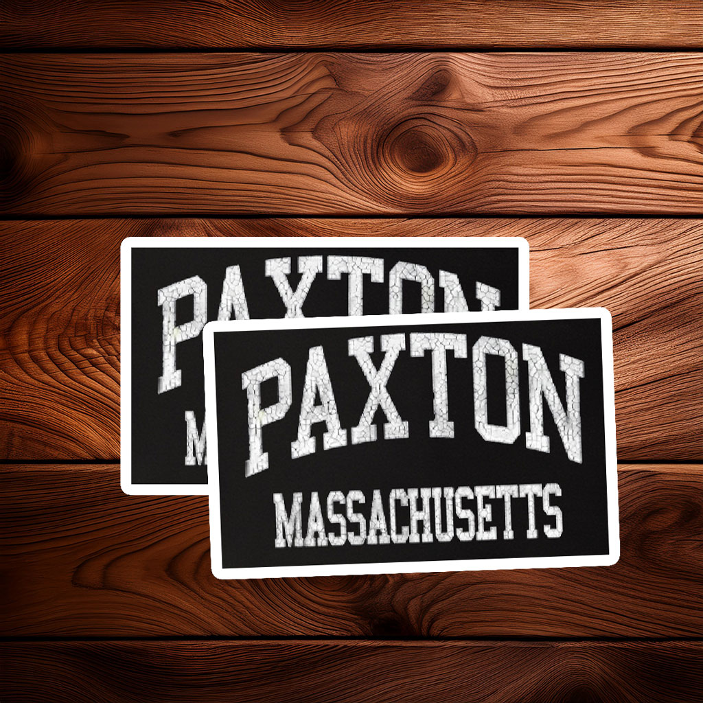 Paxton MA Hometown Sticker – Vintage Athletic Sports Decal