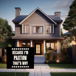 Paxton Makes the Rules Yard Sign – Funny Name Sign