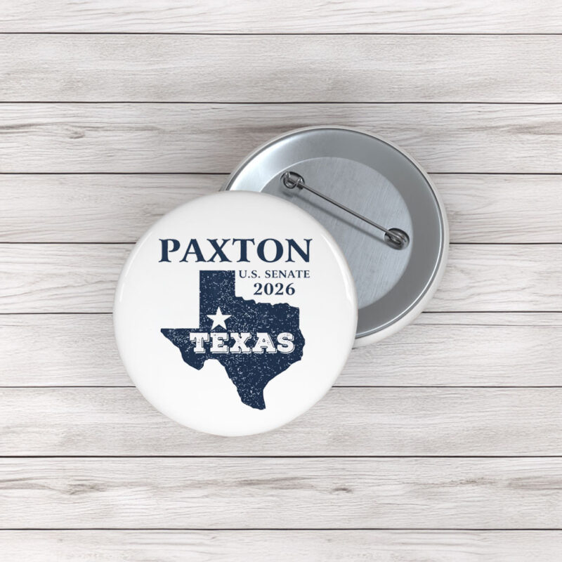 Retro Texas for Paxton Pin Buttons – 2026 Senate Campaign Pins