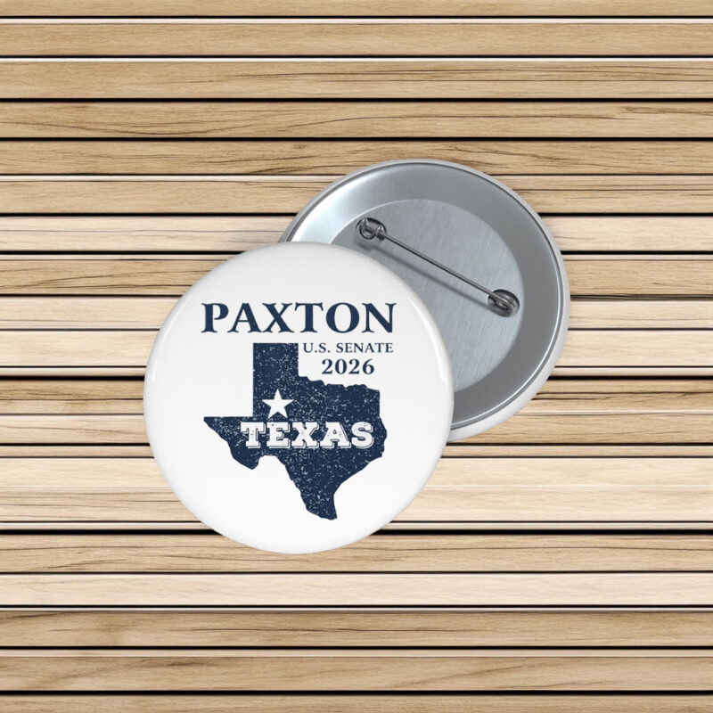 Retro Texas for Paxton Pin Buttons – 2026 Senate Campaign Pins