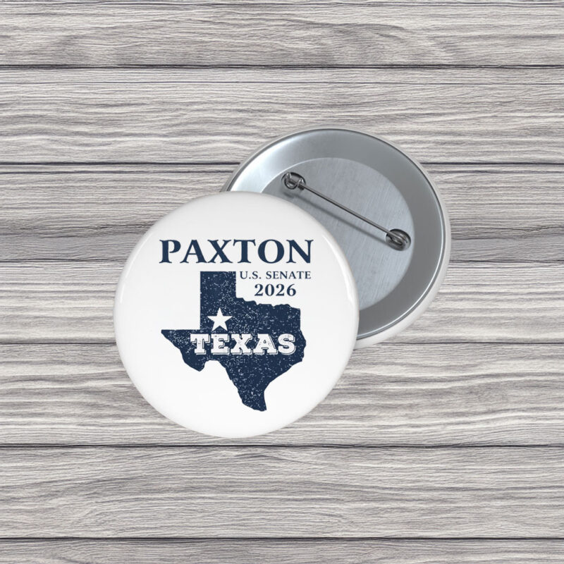 Retro Texas for Paxton Pin Buttons – 2026 Senate Campaign Pins