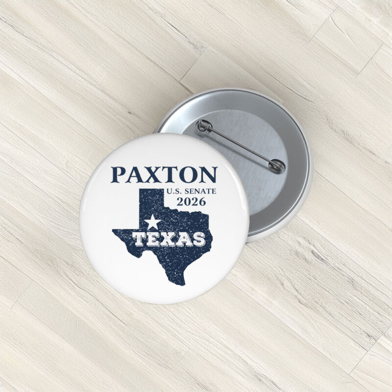 Retro Texas for Paxton Pin Buttons – 2026 Senate Campaign Pins