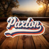 Retro Vibes Paxton Sticker – Groovy First Name Decal