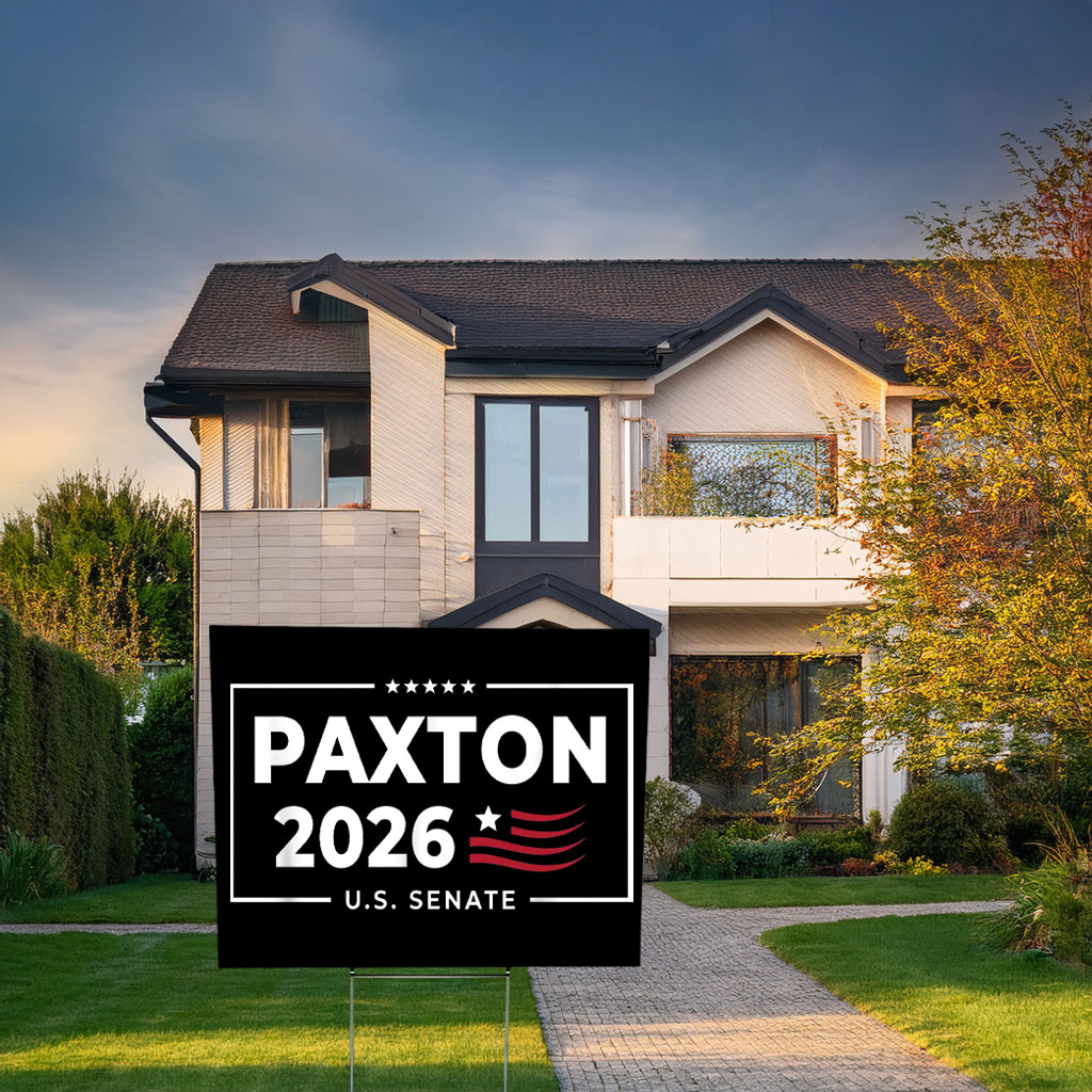Texas Republican 2026 Senate Election Yard Sign