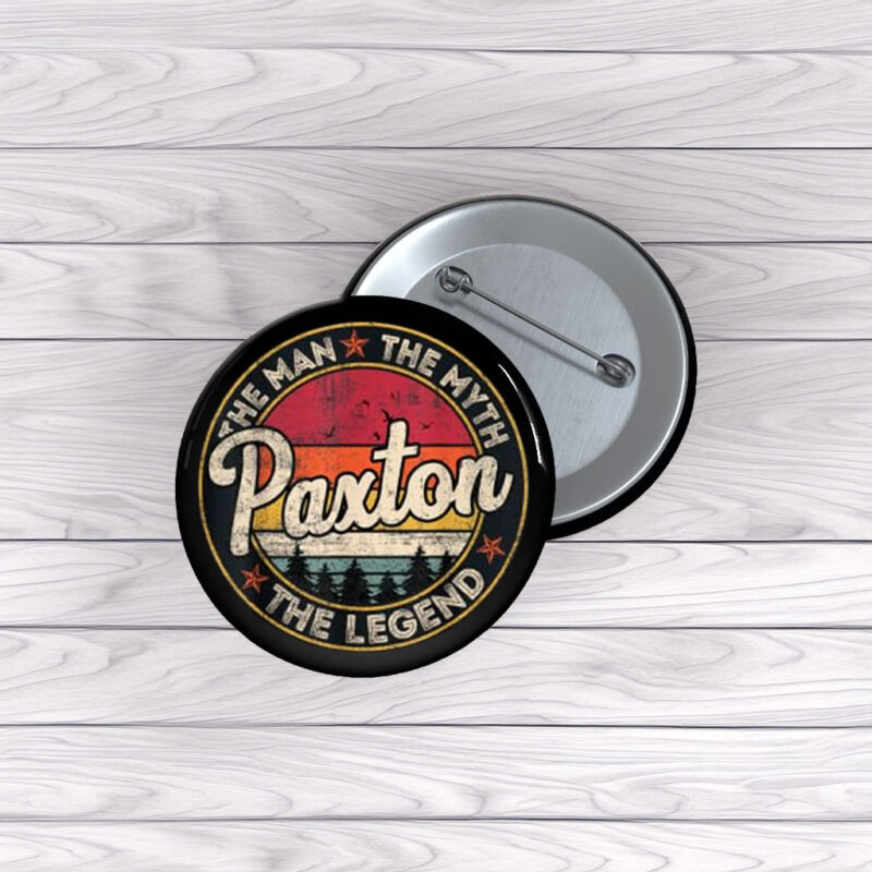 The Legendary Paxton Pin Buttons – Man Myth Legend Pins