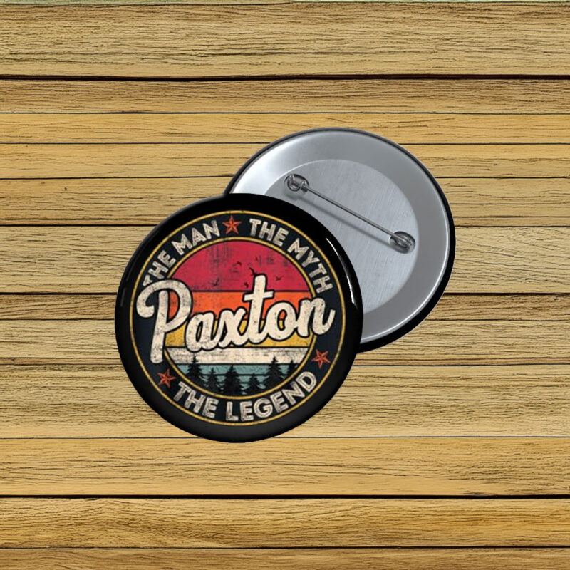 The Legendary Paxton Pin Buttons – Man Myth Legend Pins