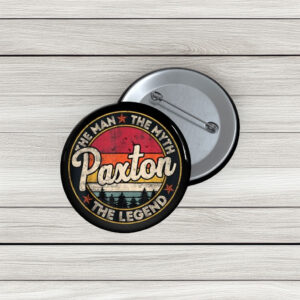 The Legendary Paxton Pin Buttons – Man Myth Legend Pins
