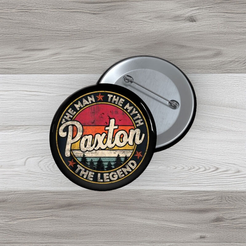 The Legendary Paxton Pin Buttons – Man Myth Legend Pins