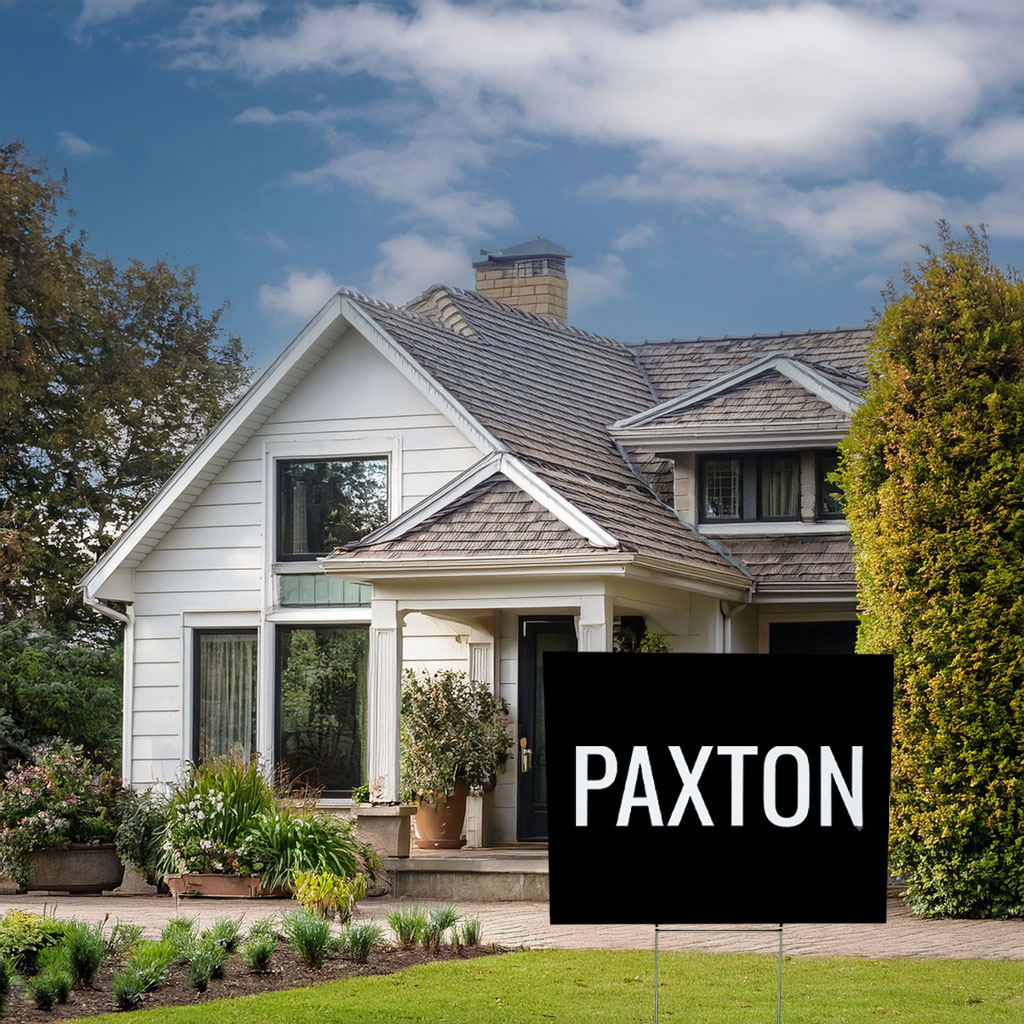 The Paxton Family Lives Here Yard Sign – Personalized Name Sign