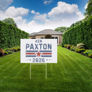 Vintage Ken Paxton for Texas 2026 Senate U.S. Senator Campaign Yard Sign