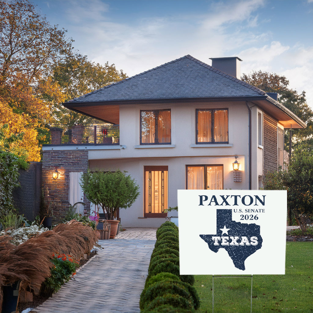Vintage Texas Backs Paxton Yard Sign – Senate 2026 Campaign Sign