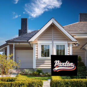 Welcome to Groovy Paxton Place Yard Sign – Retro Name Decor
